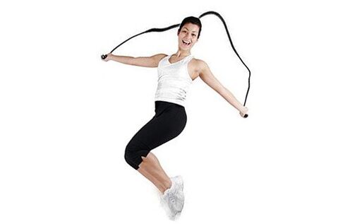 exercises on a skipping rope to lose weight in the abdomen and hips
