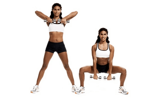 exercises with dumbbells to lose weight on the stomach and hips